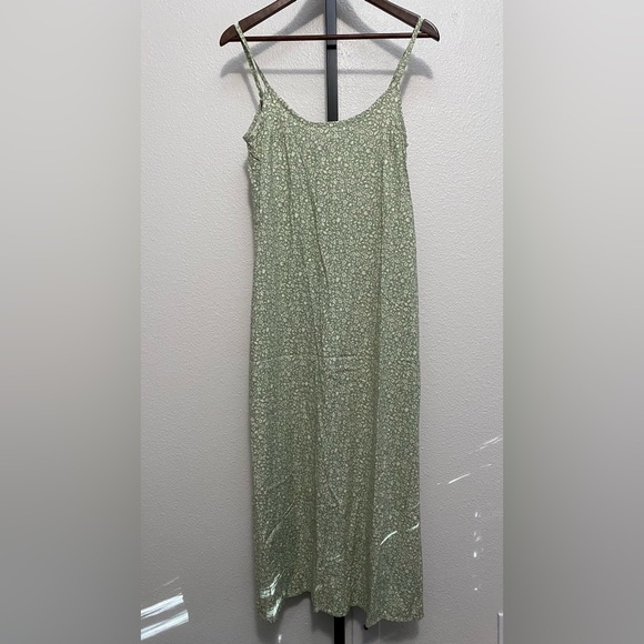 Sweet Baby Jane Dresses & Skirts - Vtg Womens Ditsy Floral Sage Green Maxi Dress 9/10 Y2K Boho Cottagecore Feminine